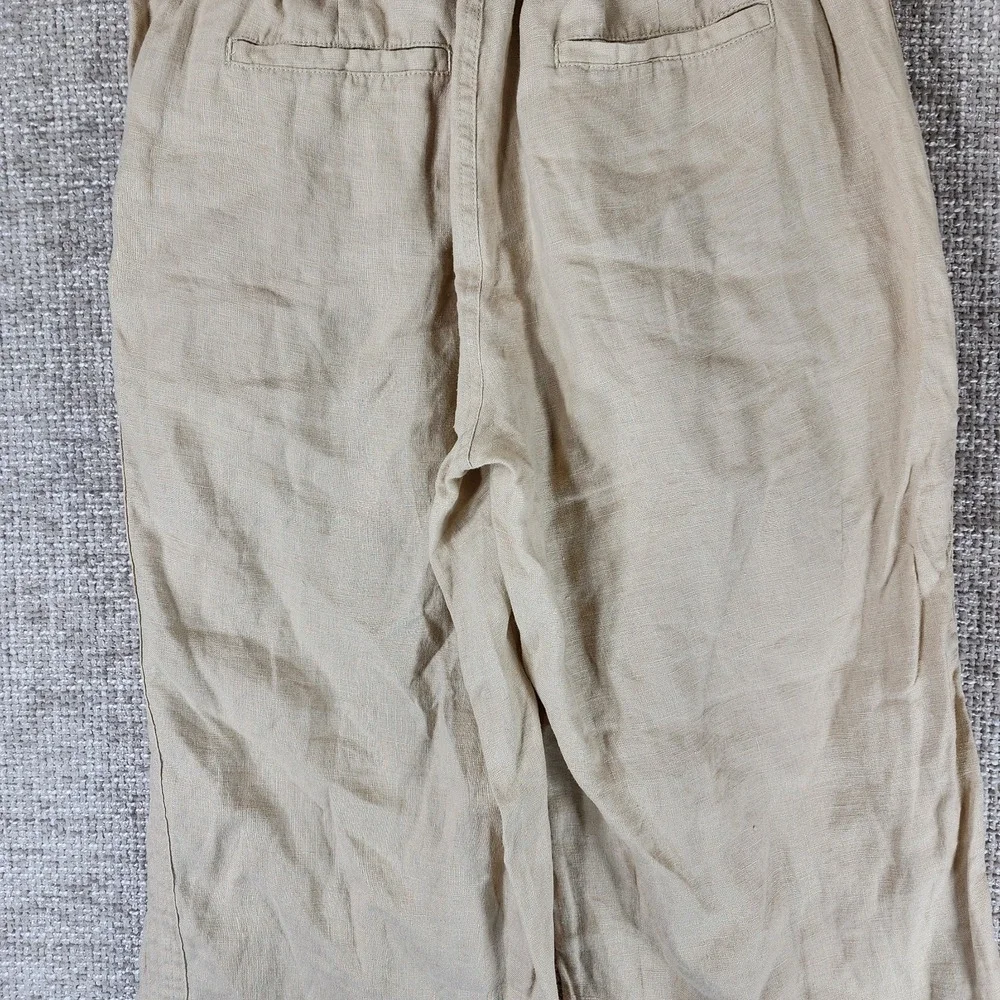 Quince 100% Linen Wide Leg Pants Womens XS Natural Beige Pullon Quiet Luxury
